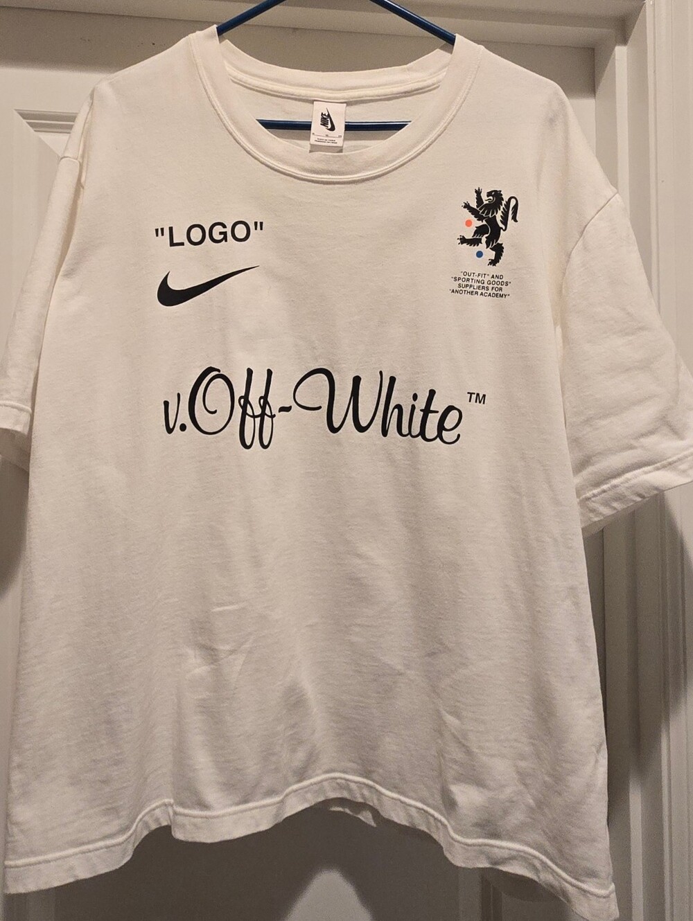 Off-White White Graphic Logo Kids Short Sleeve Tee with Black Print